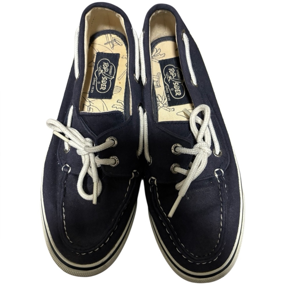 Sperry Blue Boat Shoes with Non-Slip Sole and Moccasin Toe